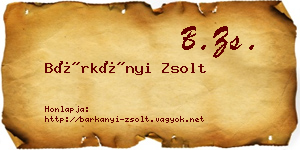 Bárkányi Zsolt névjegykártya