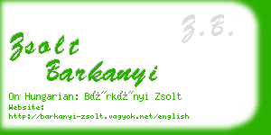 zsolt barkanyi business card